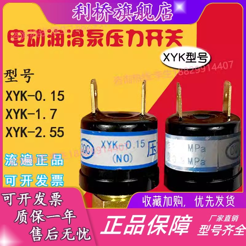 浙江流遍XYK-0.15油泵压力开关XYK型检测开关检知器-0.17/1.7/0.9 - 图0