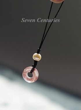 金红琉璃面包圈平安扣手机链挂饰