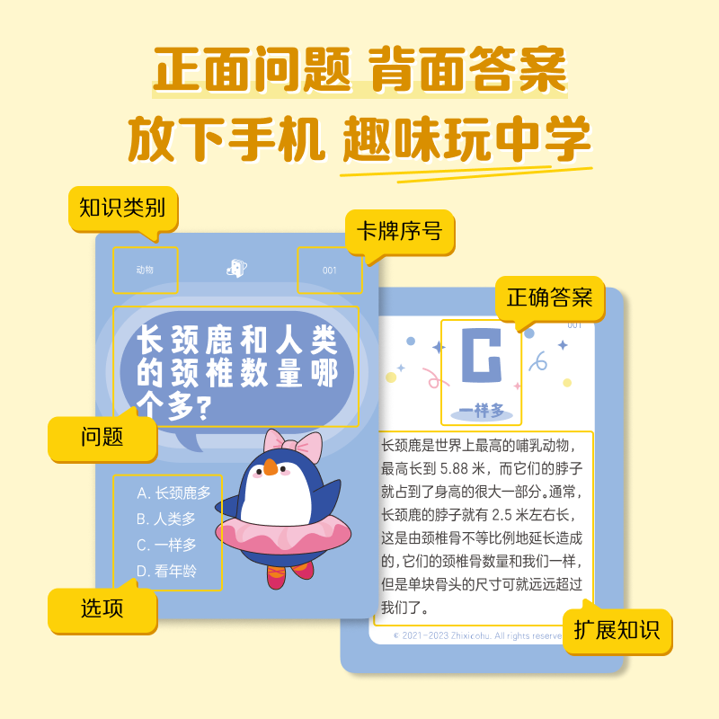 小看山百科知识问答卡儿童卡牌游戏幼小衔接教材启蒙早教认知卡 - 图0