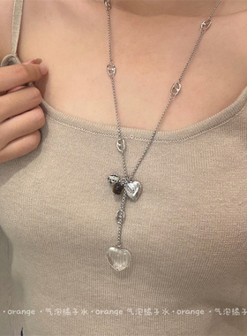 ins风简约猪鼻爱心项链