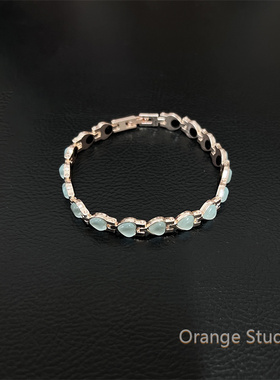 森系绿色清冷感爱心手链