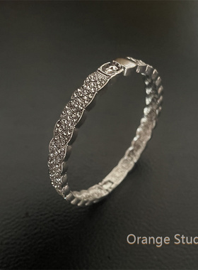 布契风菱格纹满钻手镯