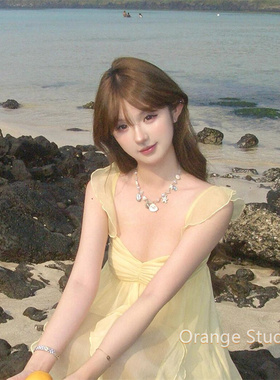 海边海星贝壳串珠项链