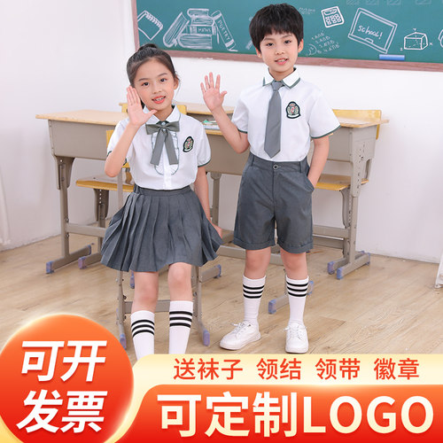 儿童英伦风校服中小学生大合唱诗歌朗诵演出服装幼儿园毕业照班服 - 图0