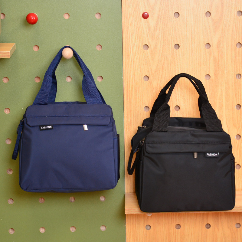 男士高颜值纯色带饭手提包加厚保温饭盒袋便当包上班防水防油饭兜,淘宝优惠券,粉丝福利购,淘宝优惠卷