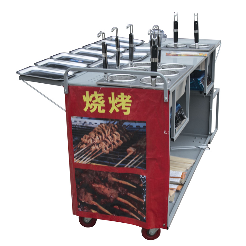 烤贝贝商用摆摊煤气油炸烧烤铁锅关东煮麻辣烫地毯移动小吃车推车,淘宝优惠券,粉丝福利购,淘宝优惠卷