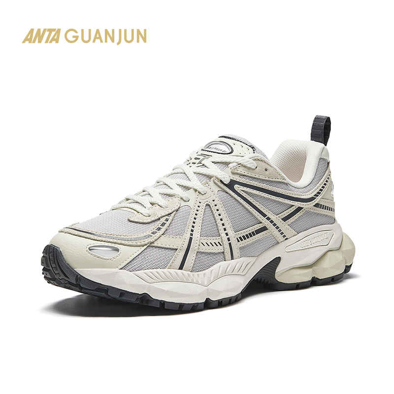 安踏冠军全天候AG-G02V2男女秋季运动休闲鞋复古老爹鞋112448802A - 图0