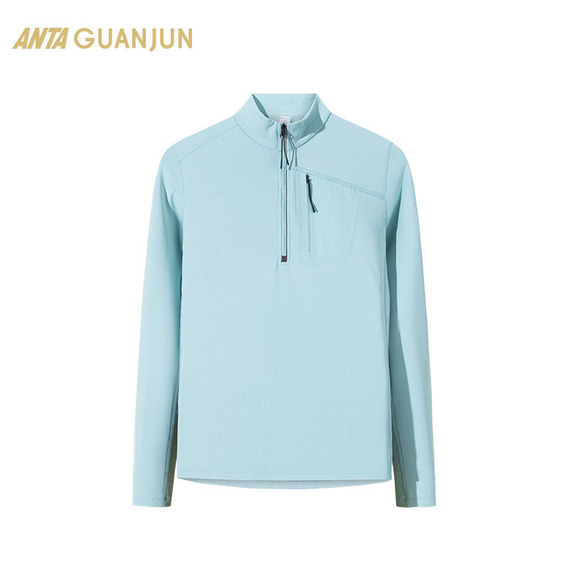 安踏冠军户外系列 半拉链长T恤女士冬季加绒长袖针织衫162510404,淘宝优惠券,粉丝福利购,淘宝优惠卷