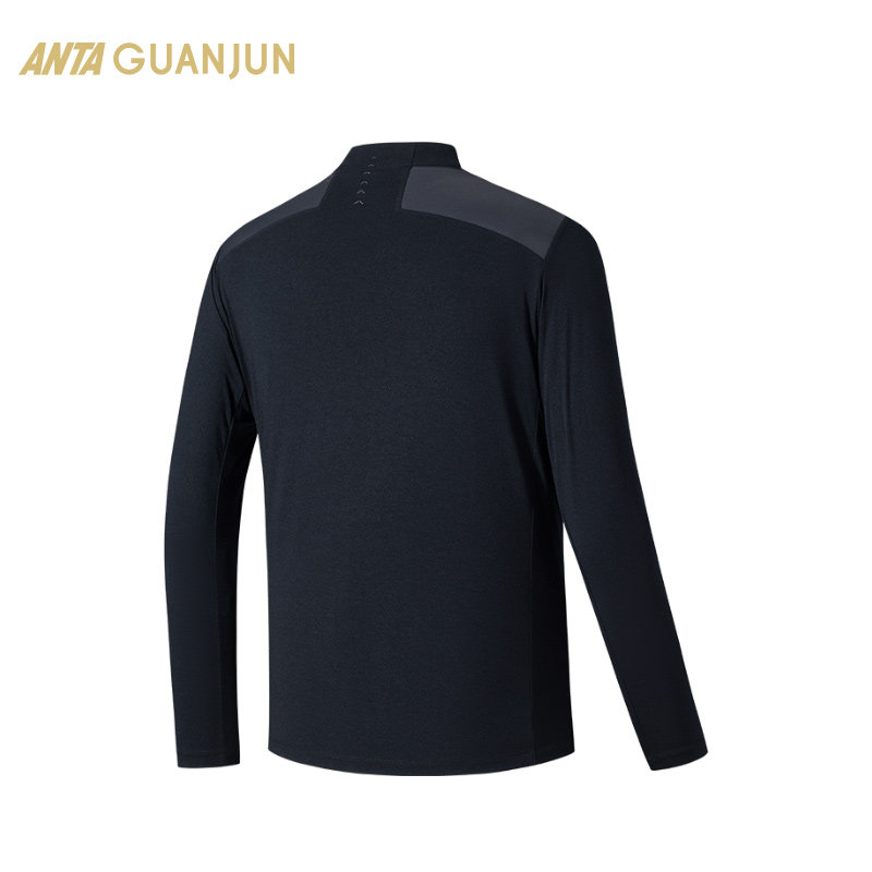 安踏冠军户外徒步 XT2抗菌莫代尔长袖针织衫男立领长T恤152520403,淘宝优惠券,粉丝福利购,淘宝优惠卷