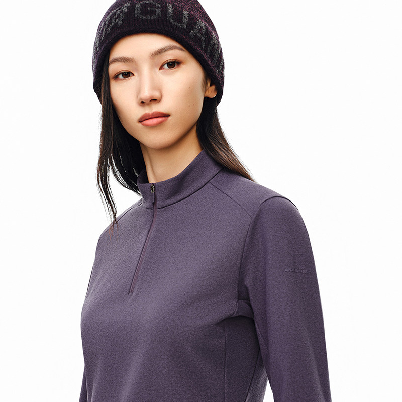 安踏冠军密暖绒长袖T恤女士冬季保暖层加绒半拉链针织衫162540407,淘宝优惠券,粉丝福利购,淘宝优惠卷