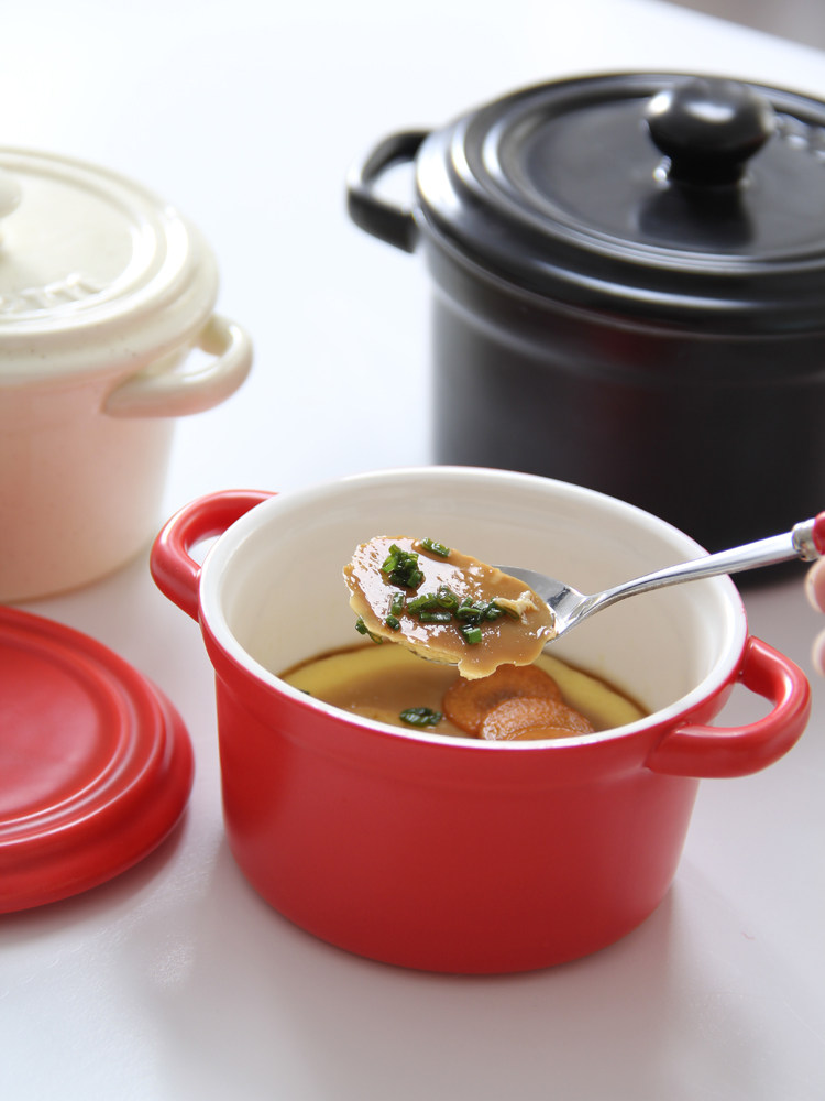 瓷引力陶瓷蒸蛋羹碗带盖婴儿蒸蛋碗宝宝辅食碗炖蛋碗甜品燕窝炖盅