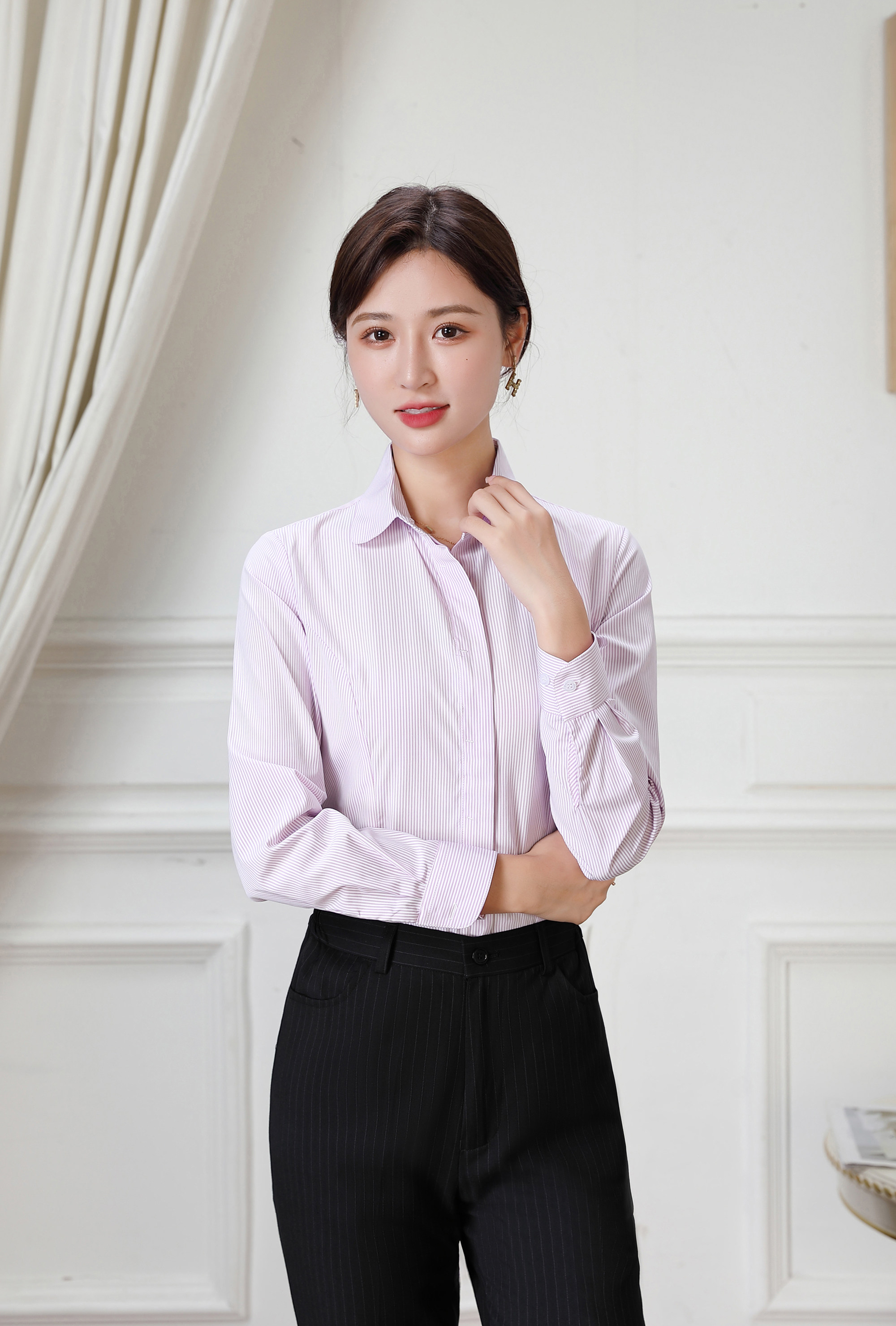 巴慕拉2023新款光大银行衬衫女 光大行服工装西裤套装女士工作服