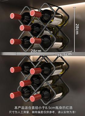 kbq1红酒架摆件轻奢蜂窝餐边柜金属酒柜装饰品葡萄酒瓶放置展