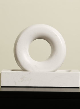 现代简约大理石平安扣摆件