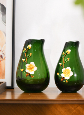 珐琅彩琉璃花瓶客厅餐桌插花花器