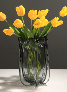 仿真手感保湿郁金香电视柜假花