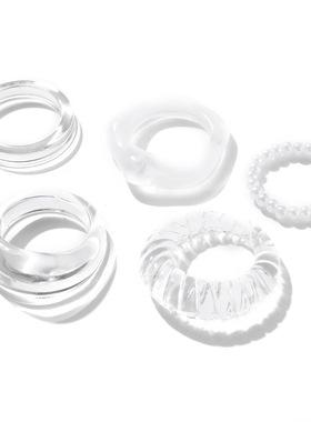 girl knuckle ring simple popular transparent ring关节戒指