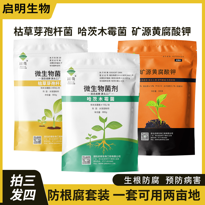 枯草芽孢菌杆菌哈茨木霉微生物菌剂农用有机肥料复合防根腐病专用 - 图0