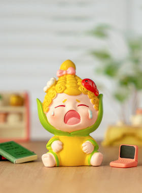 网红爆款可爱甜心玉米宝盲盒手办儿童学生节日礼品树脂桌面小摆件
