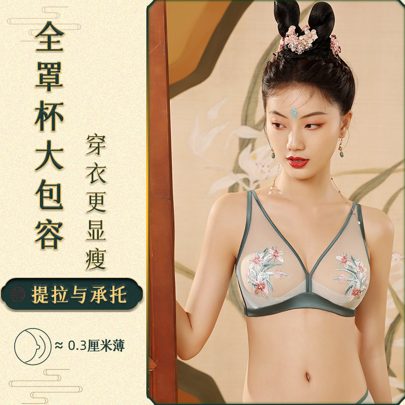 诃子纪国风全罩杯大胸显小胸内衣 诃子纪文胸