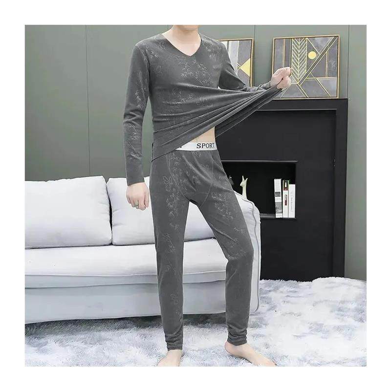 德绒保暖套装男士内衣2025新款无痕V领紧身冬季中年发热秋衣秋裤,淘宝优惠券,粉丝福利购,淘宝优惠卷