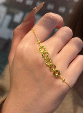 2025新款龙鳞碎冰冰五帝钱币颈项链女锁骨爆闪高级感小众设计送礼