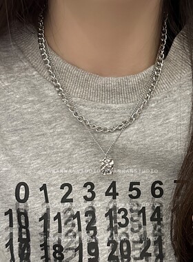 钛钢水波链男女项链嘻哈