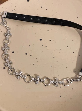 甜酷辣妹choker颈链不对称拼接项