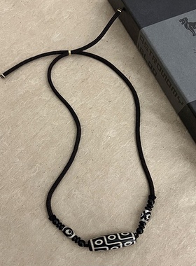 陶瓷天珠串珠项链女新中式百搭复