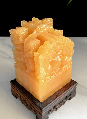 印章手工招财办公室雕刻大摆件