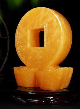 锦玉秀美玉祝福现代酒柜玉雕元宝