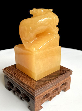 锦玉秀美玉石祝福新中式酒柜老虎