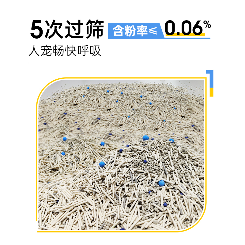 【每月限量体验】元气怪兽除臭猫砂混合豆腐砂膨润土2.5kg*1包 - 图2