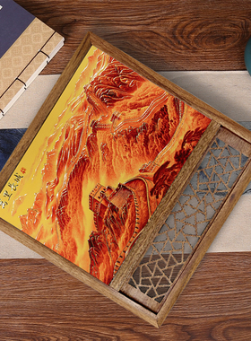 铜艺世家万里长城插屏铜雕画摆台