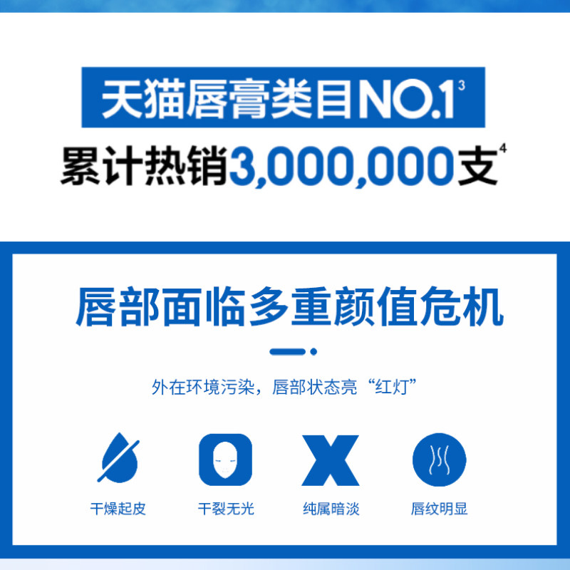 依泉柔润4g保湿滋润防干裂润唇膏 vantage海外润唇膏