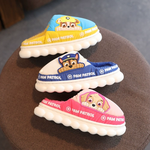 Детские демисезонные утепленные тапочки для мальчиков, мягкая подошва