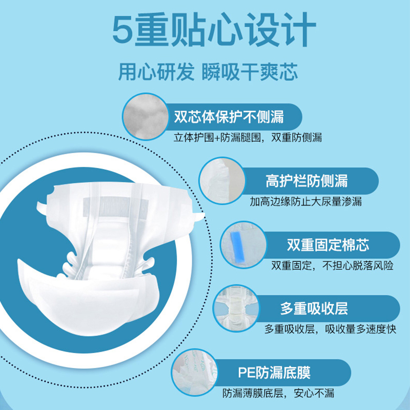 家和佳成人纸尿裤老人用尿不湿粘贴式老年专用加厚非拉拉裤10片装 - 图1