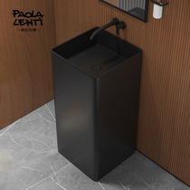 Paola Lenti qi Meiji integrated floor type square handwashing pool Hotel Minjuku artificial stone column basin customized