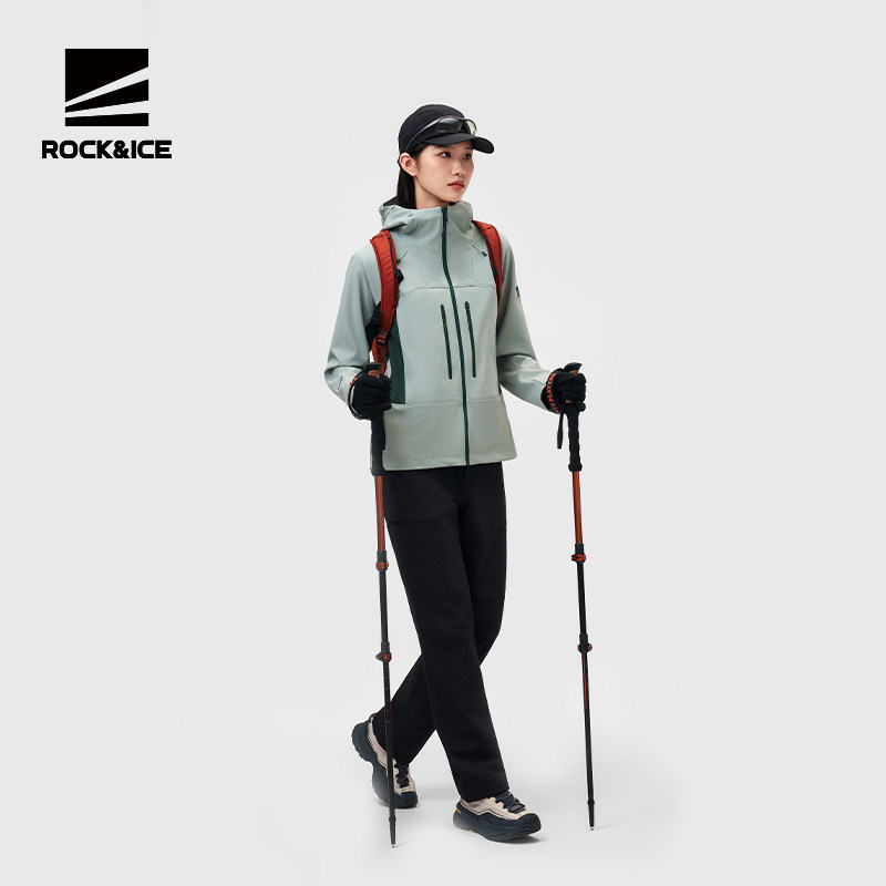ROCKICE冲锋软壳衣女新款户外防风保暖徒步登山夹克运动休闲外套,淘宝优惠券,粉丝福利购,淘宝优惠卷