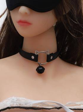 chocker项圈饰品铃铛高级配饰链脖圈牵引女仆男锁骨男朋友带脖