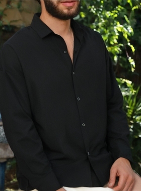 2025秋季潮痞休闲衬衣男