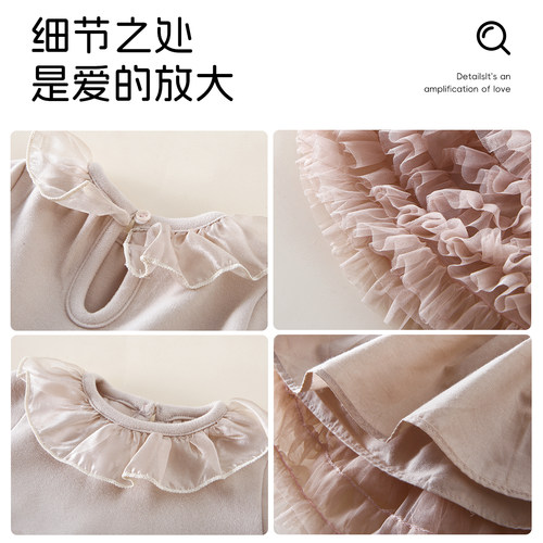开春Ms.Puala女童宝宝连衣裙春季韩系童装公主裙蛋糕蓬蓬裙韩版 - 图1