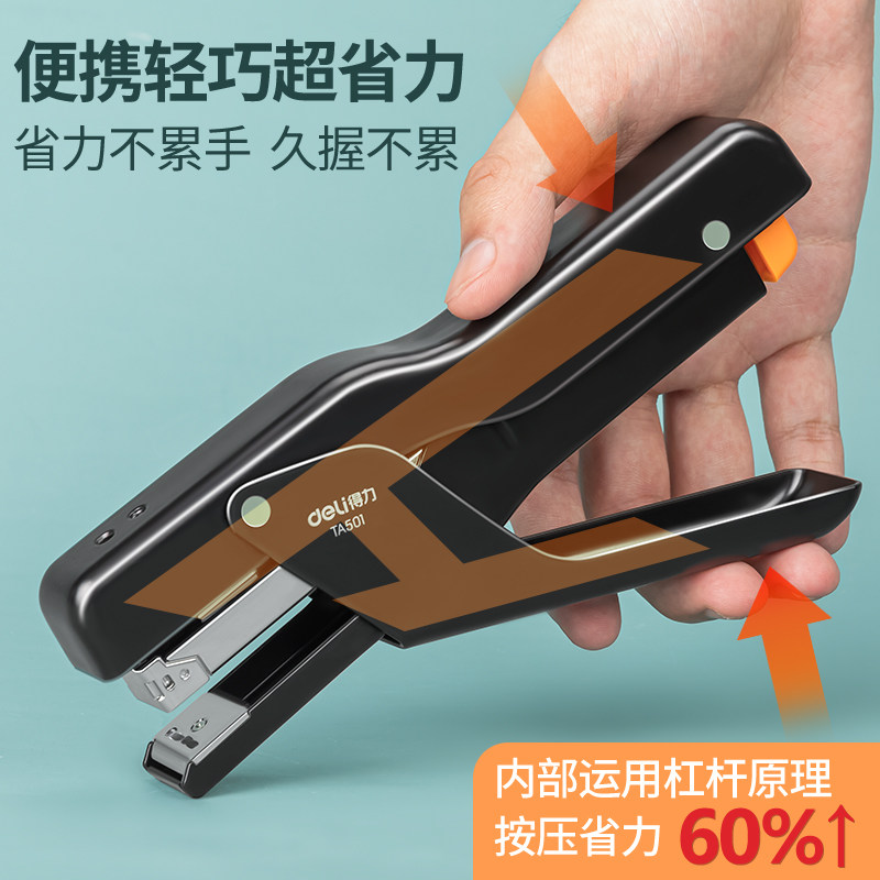 Deli hand-held stapler for takeaway packaging