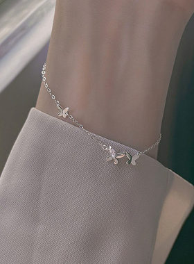 【幂琳】蝴蝶999纯银手链女2026年新款ins小众设计足银手饰生日礼