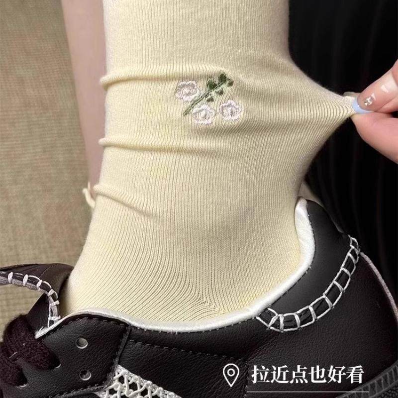 花边袜子女秋冬季白色可爱少女中筒袜木耳边搭配小皮鞋堆堆袜好看,淘宝优惠券,粉丝福利购,淘宝优惠卷