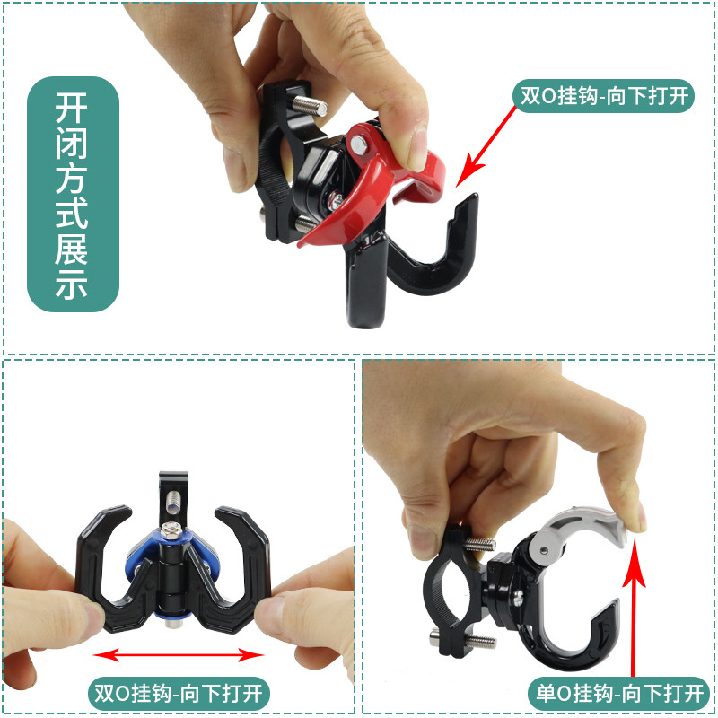 Electric vehicle hook front-mounted punch-free battery