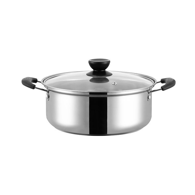 汤锅304不锈钢家用加厚蒸煮泡面锅煮面双耳蒸锅小锅燃气电磁炉NG8 - 图3