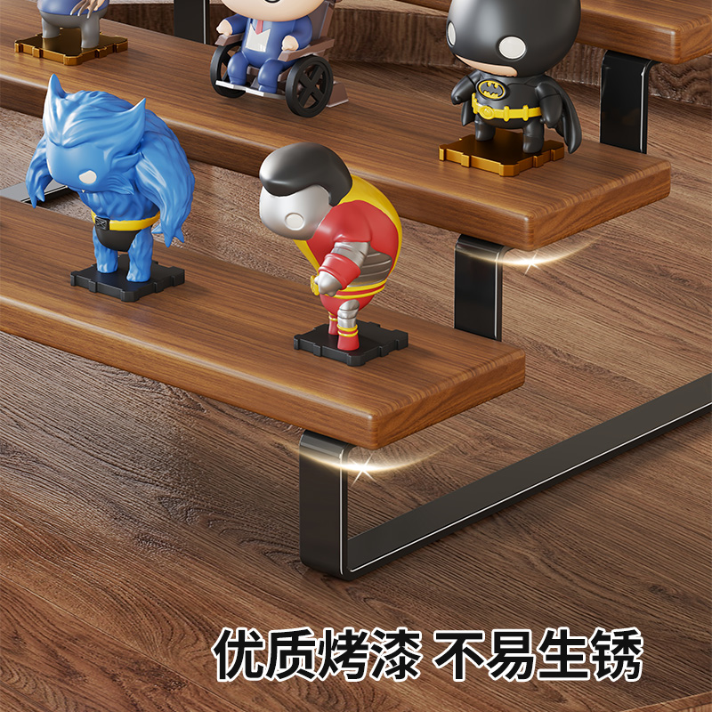 Figure storage rack with ladder blind box