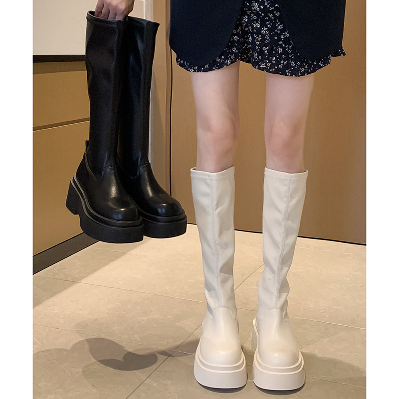 他她女孩长筒靴女2025秋季新款小个子高跟流行瘦瘦靴厚底女鞋高筒,淘宝优惠券,粉丝福利购,淘宝优惠卷