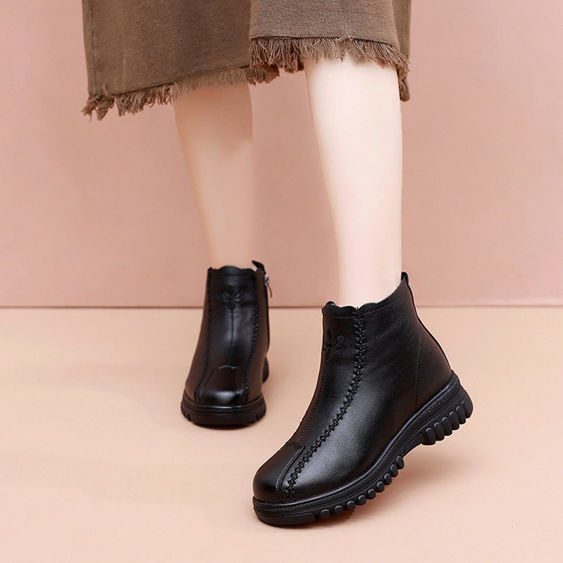 中老年短靴女冬季加绒加厚保暖妈妈棉鞋防滑厚底软底舒适棉靴子,淘宝优惠券,粉丝福利购,淘宝优惠卷